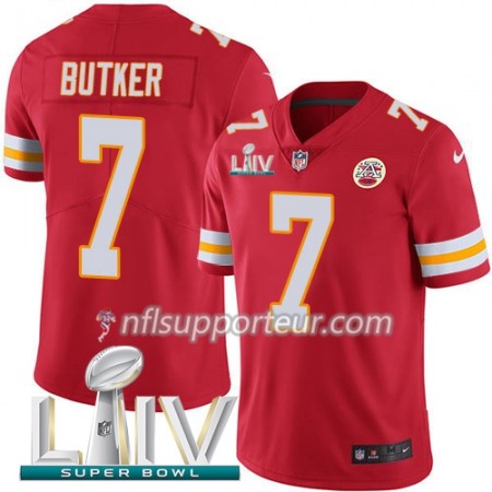 Maillot Homme Kansas City Chiefs Harrison Butker 7 Nike Rouge 2020 Super Bowl LIV
